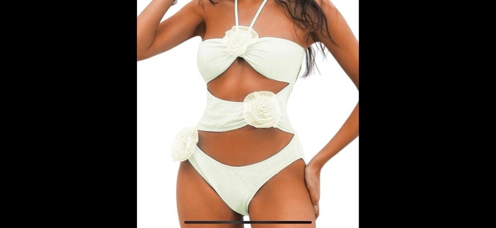 Sexy One Piece Swimsuit, Cutout Halter Monokini, Size Runs Small